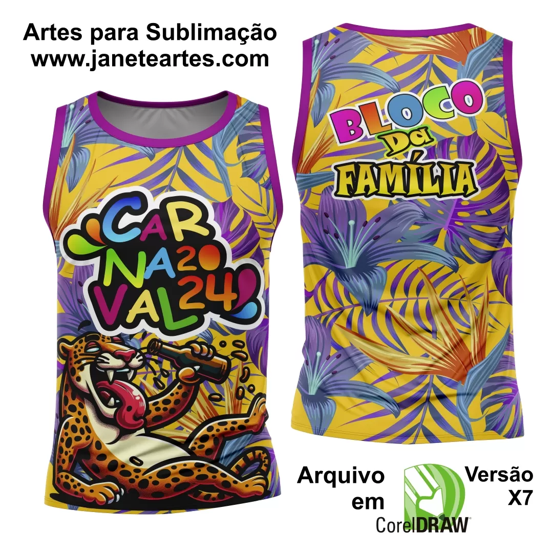 Arte Camisa Bloco Abadá Sublimação Carnaval 2025 - Modelo 68
