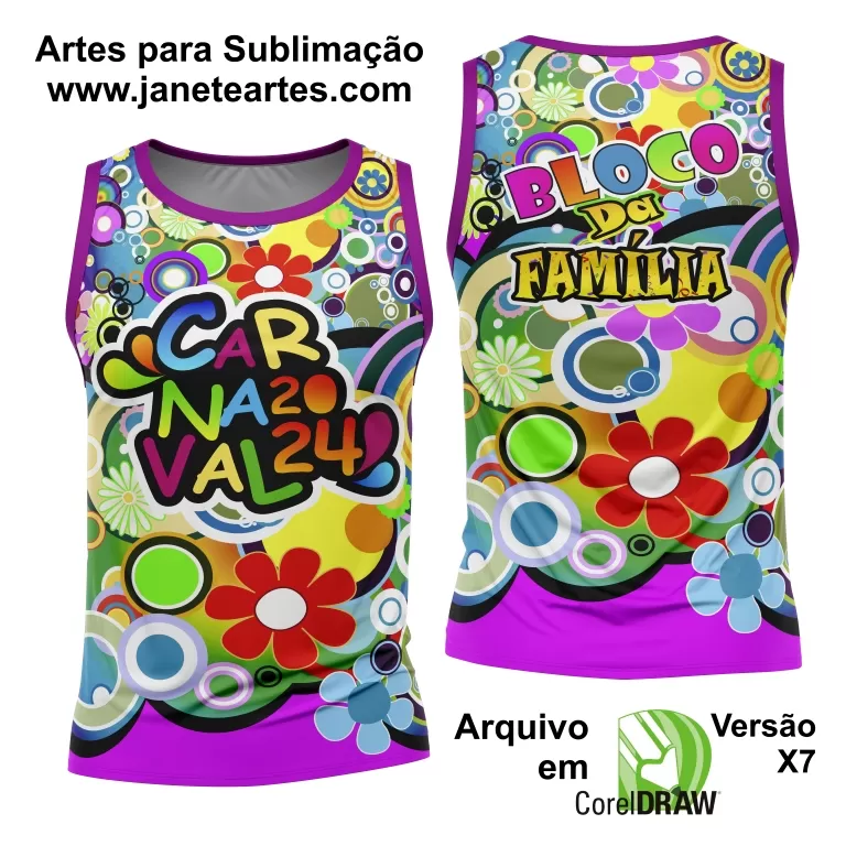 Arte Camisa Bloco Abadá Sublimação Carnaval 2025 - Modelo 75