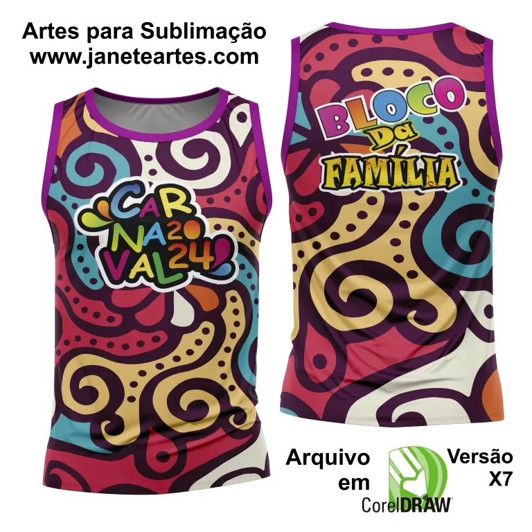 Arte Camisa Bloco Abadá Sublimação Carnaval 2025 - Modelo 77