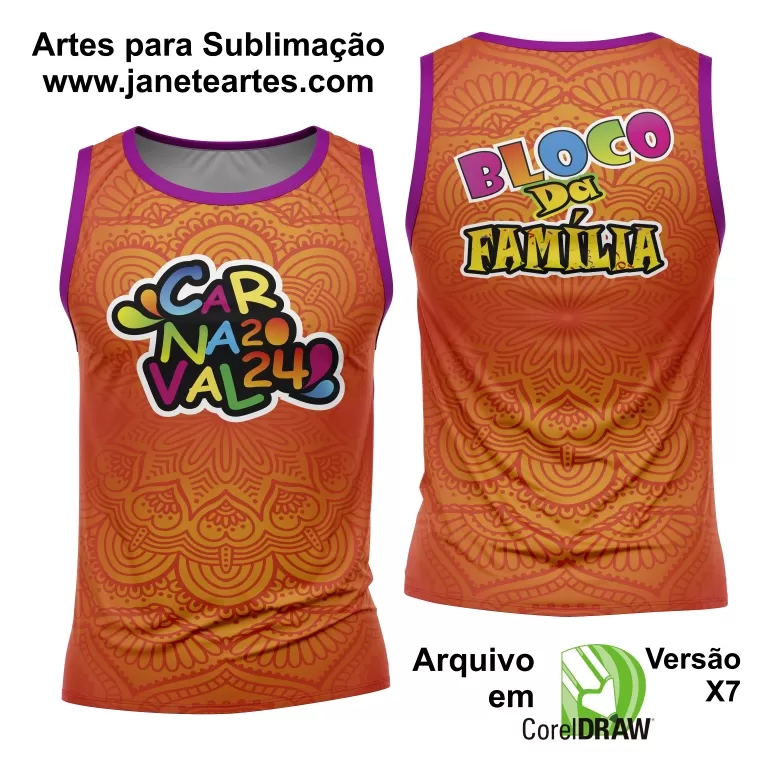 Arte Camisa Bloco Abadá Sublimação Carnaval 2025 - Modelo 78
