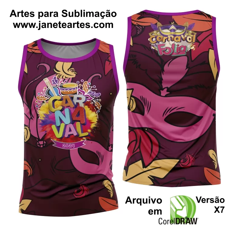 Arte Camisa Bloco Abadá Sublimação Carnaval 2025 - Modelo 82