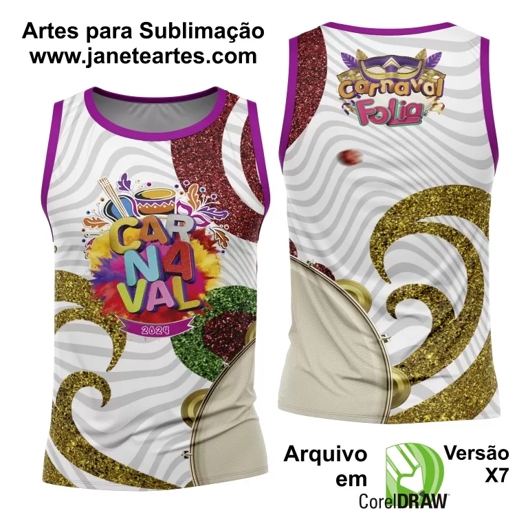 Arte Camisa Bloco Abadá Sublimação Carnaval 2025 - Modelo 92