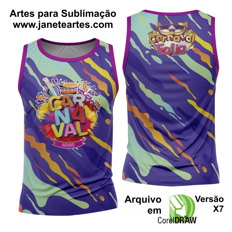 Arte Camisa Bloco Abadá Sublimação Carnaval 2025 - Modelo 95