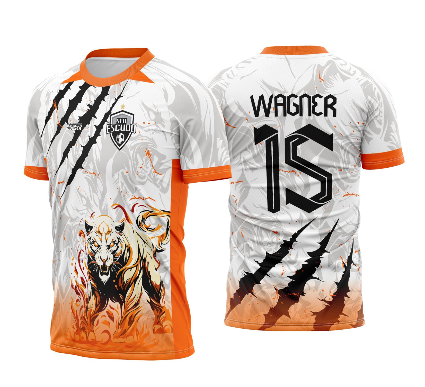 Camiseta unissex preta com logo no peito e estampa grande nas costas do tema Interclasse Pantera Grimclaw 2025, destacando o estilo marcante e moderno ideal para fãs e participantes do evento.