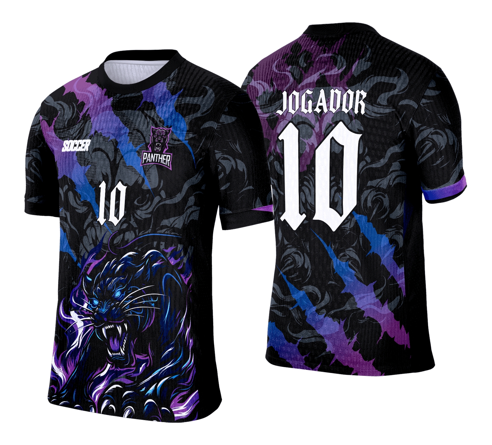 Arte Camisa Interclasse Pantera Negra com Degrade 2025 - 0010
