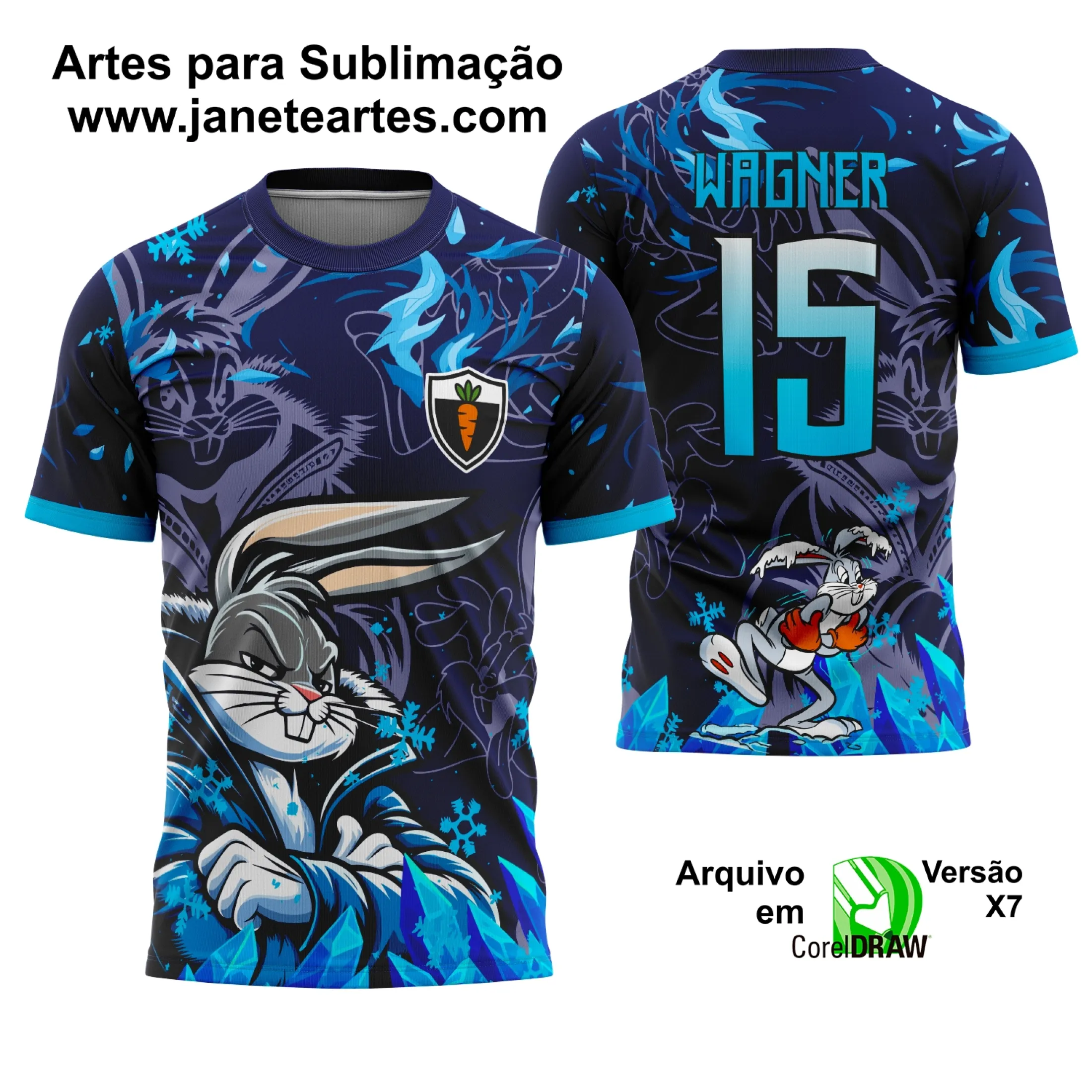 Arte Camisa Interclasse Pernalonga 2025 Frio - Bugs Bunny