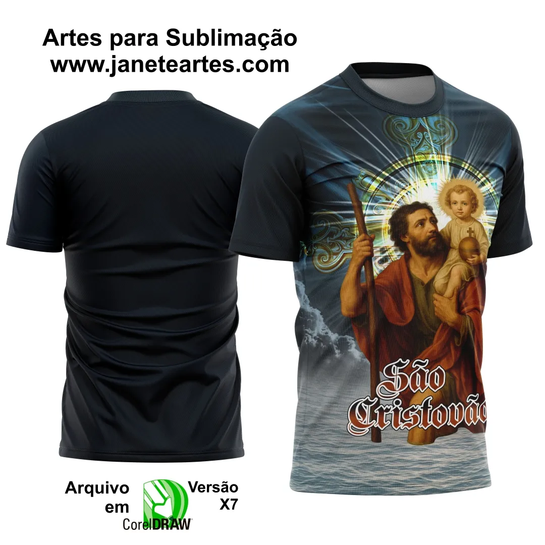 Arte Camisa Religiosa São Cristovão - 0004 - Religião