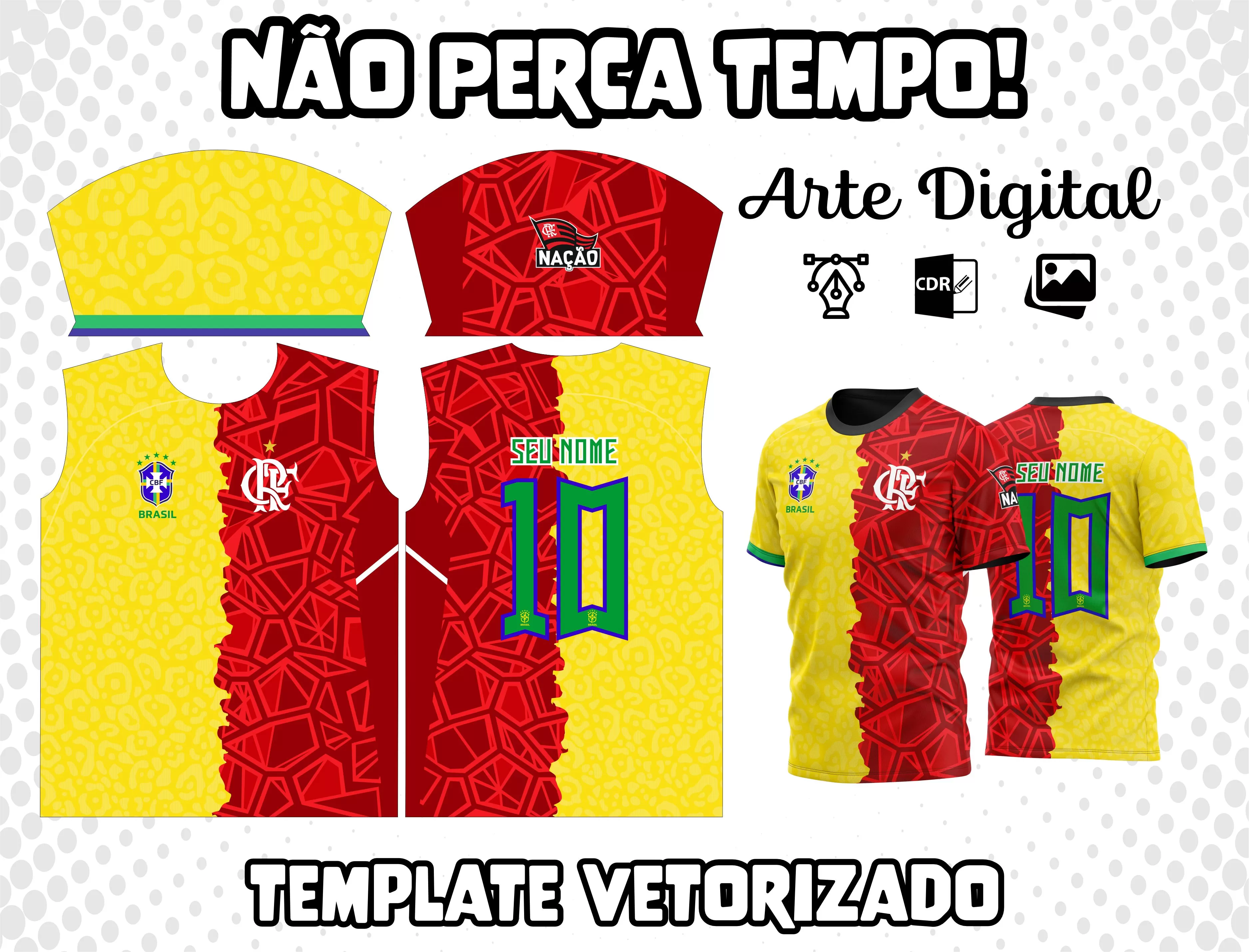 Arte Camisa do Flamengo Brasil Goleiro M5