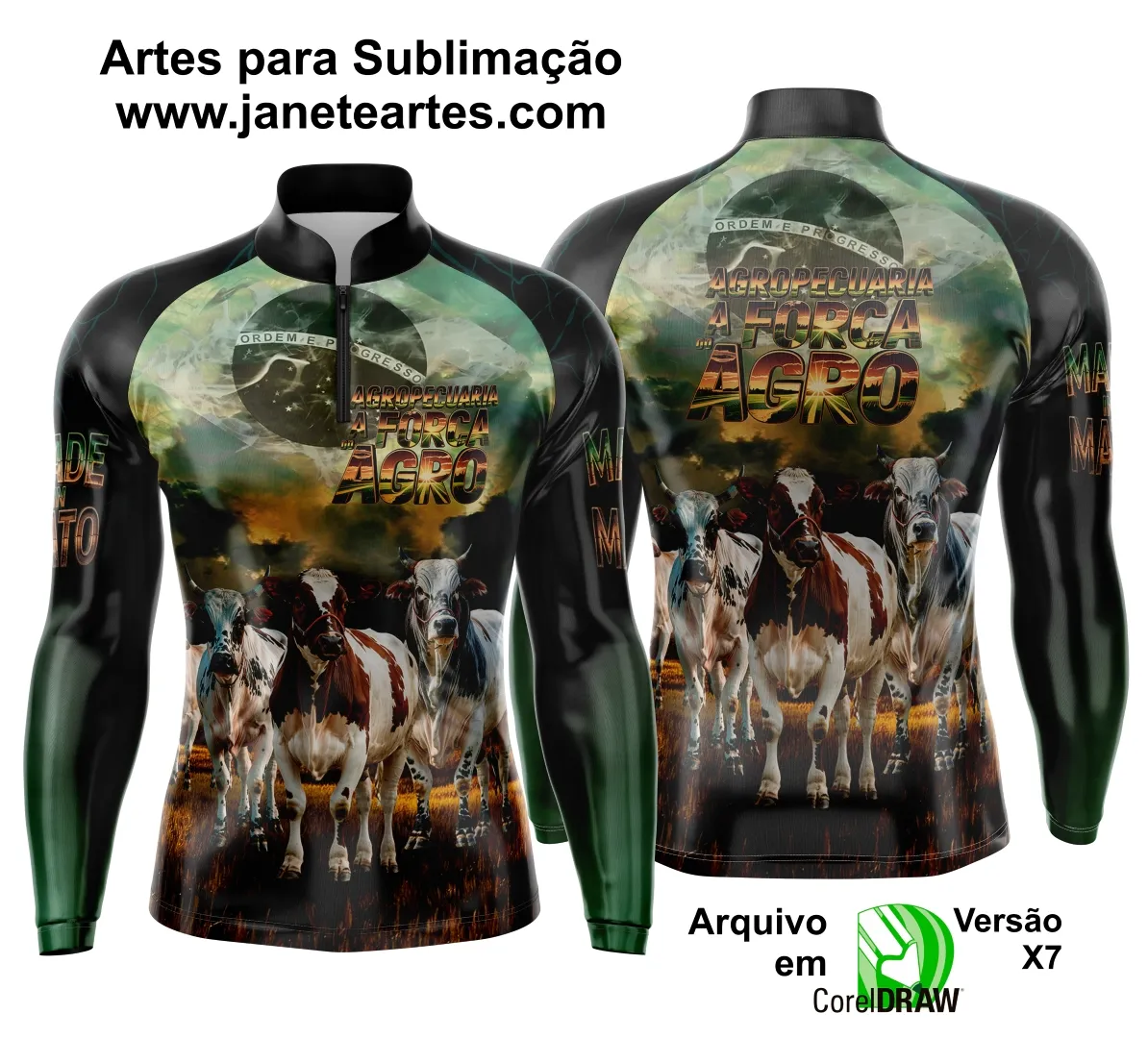 Arte Estampa Camisa Agro 2025 Gado - Template Camisa Agro - 0042