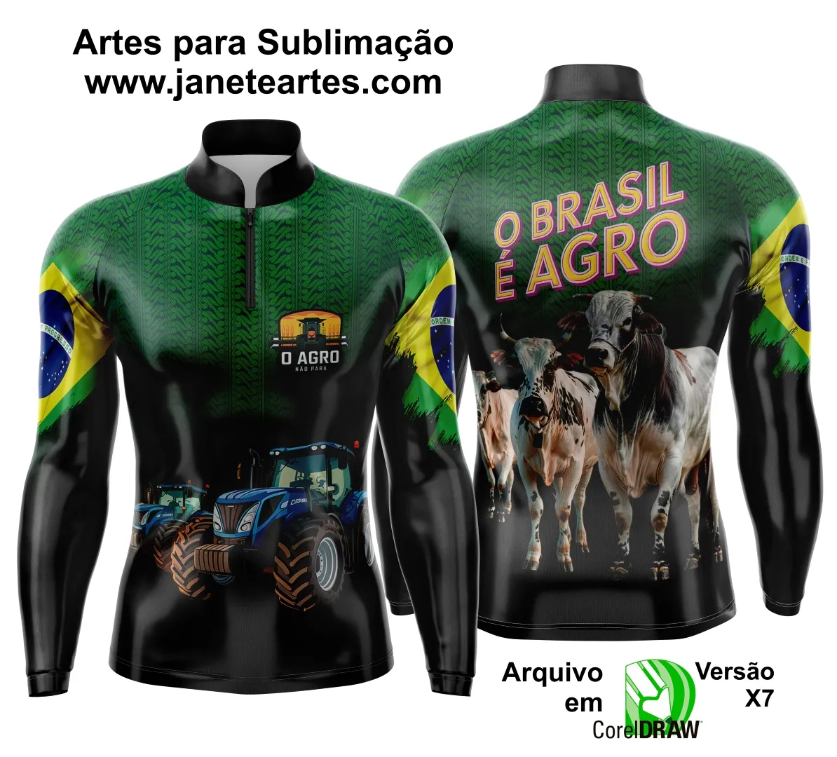 Arte Estampa Camisa Agro 2025 Gado - Template Camisa Agro - 0044