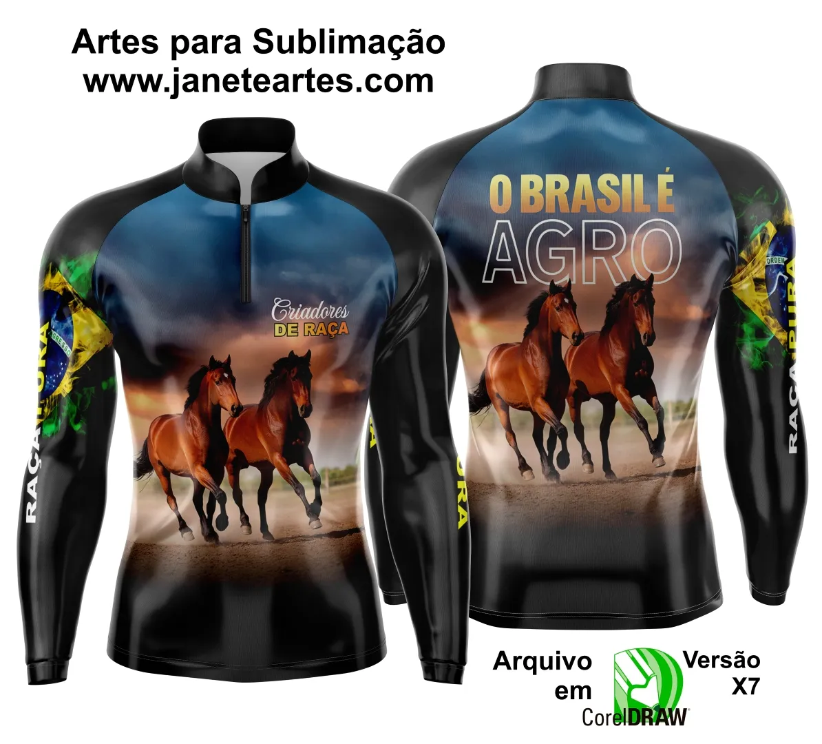 Arte Estampa Camisa Agro 2025 Cavalo - Template Camisa Agro - 0046