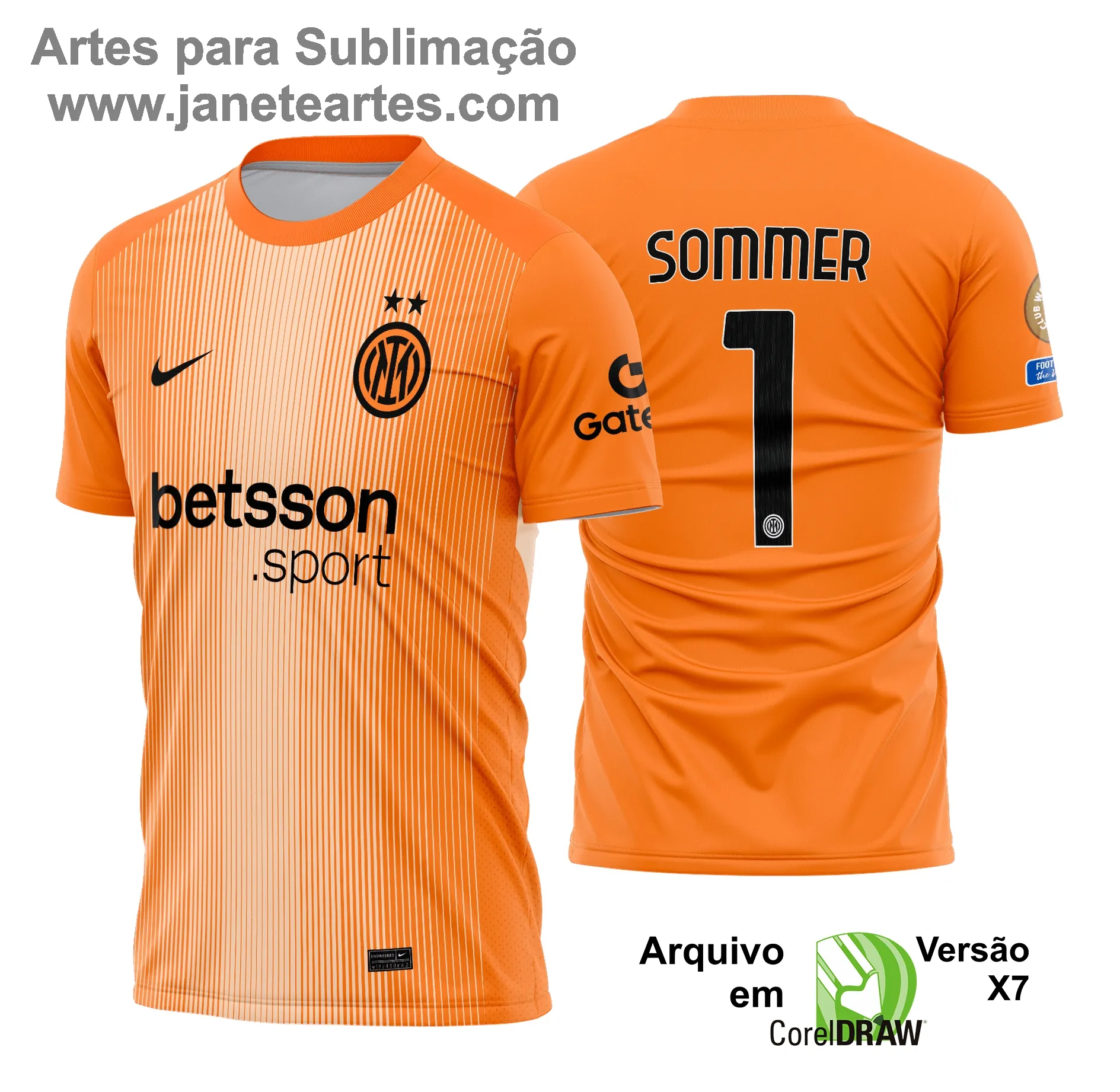 Arte Estampa Camisa Inter de Milão Goleiro 2025 - 2026