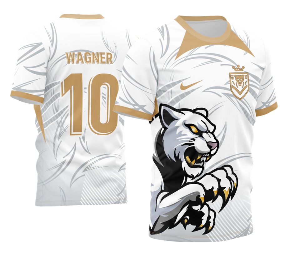 Camiseta unissex preta com logo no peito e estampa grande nas costas do tema InterClasse 2024 Pantera, perfeita para eventos escolares ou torcida com visual impactante.