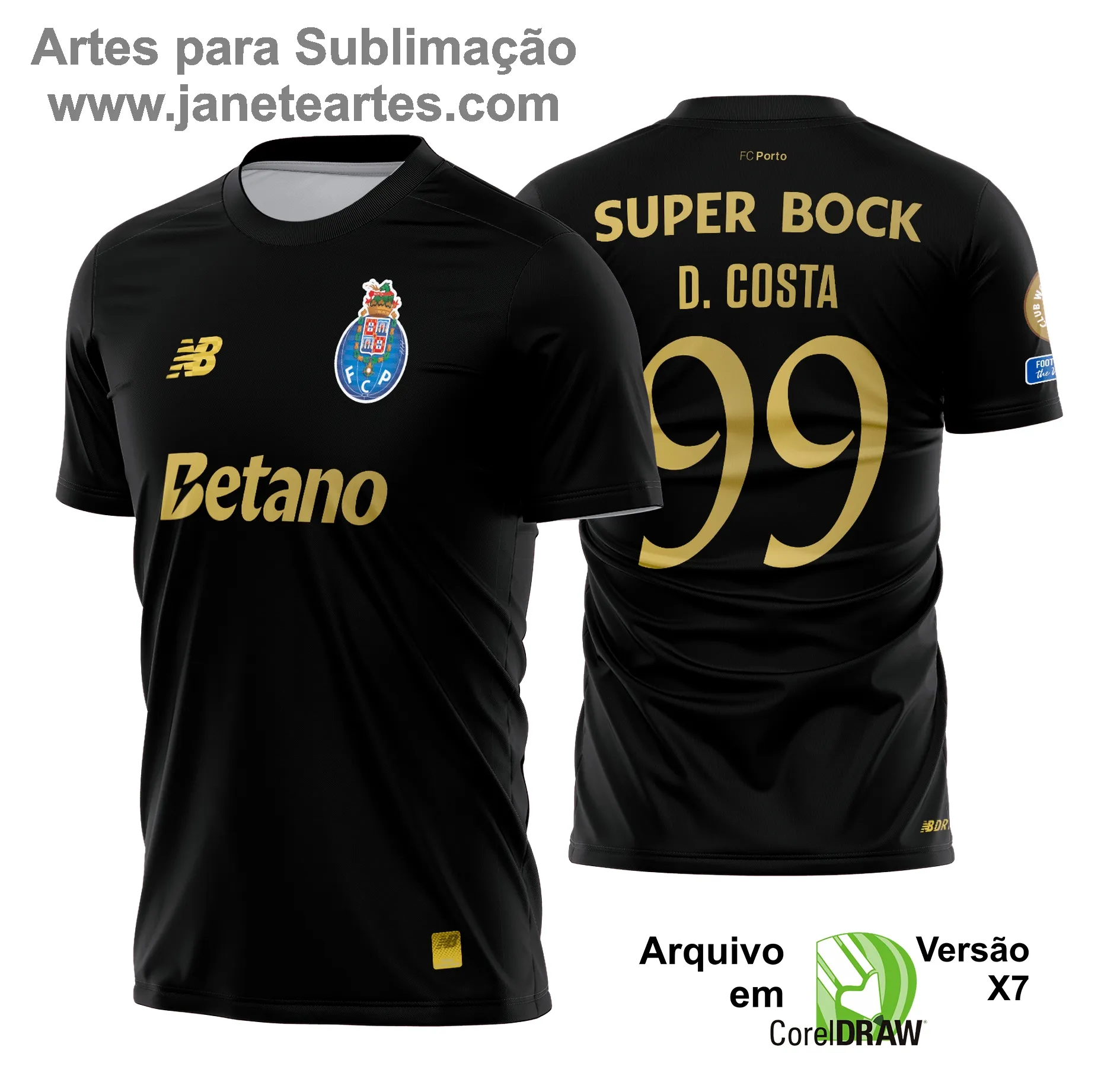 Arte Estampa Camisa Porto FC Goleiro 2025 - 2026