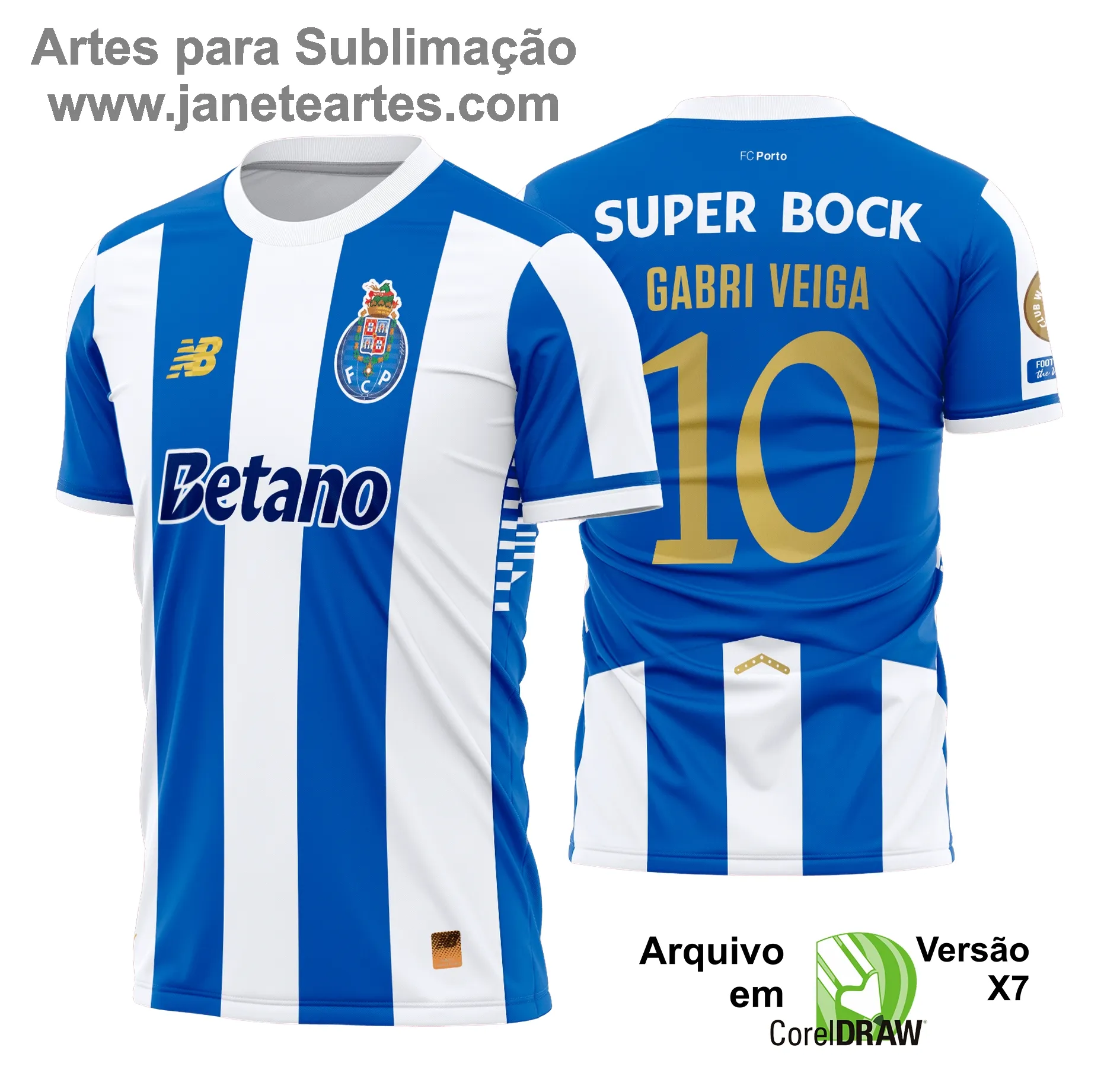 Arte Estampa Camisa Porto FC Titular 2025 - 2026
