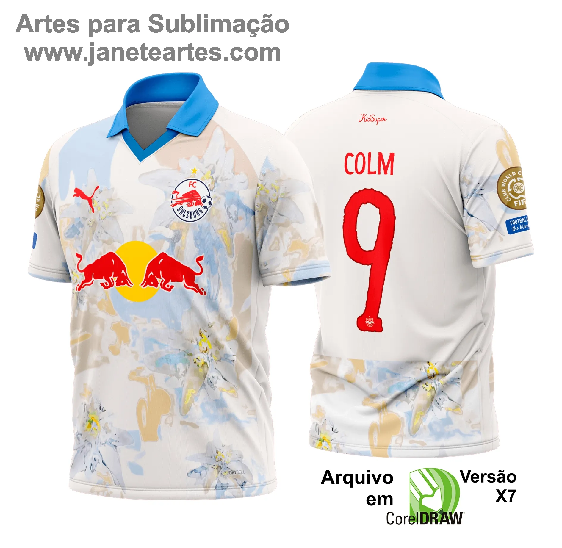 Arte Estampa Camisa RB Salzburg CWC Titular 2025 - 2026