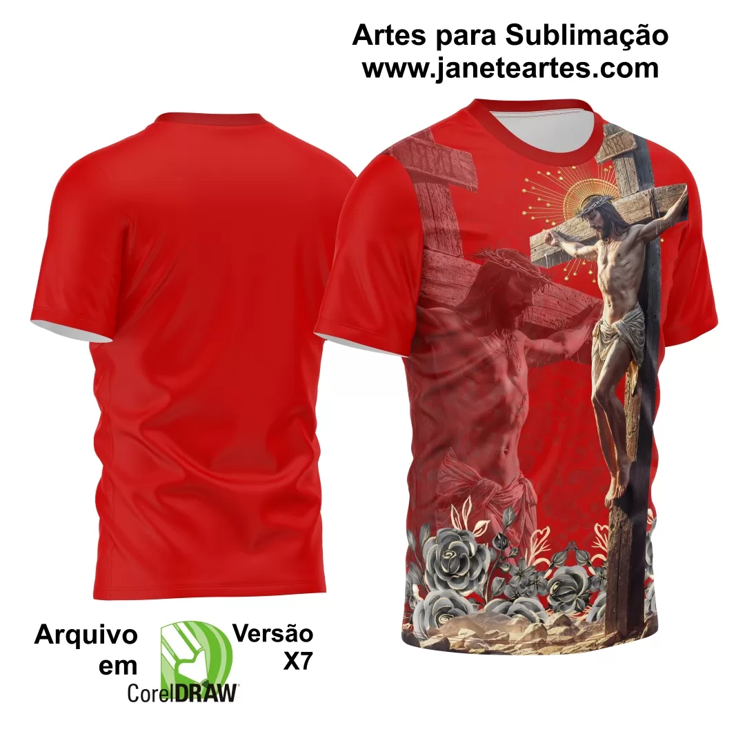 Arte Estampa Camisa Religião 2024 - Bom Jesus