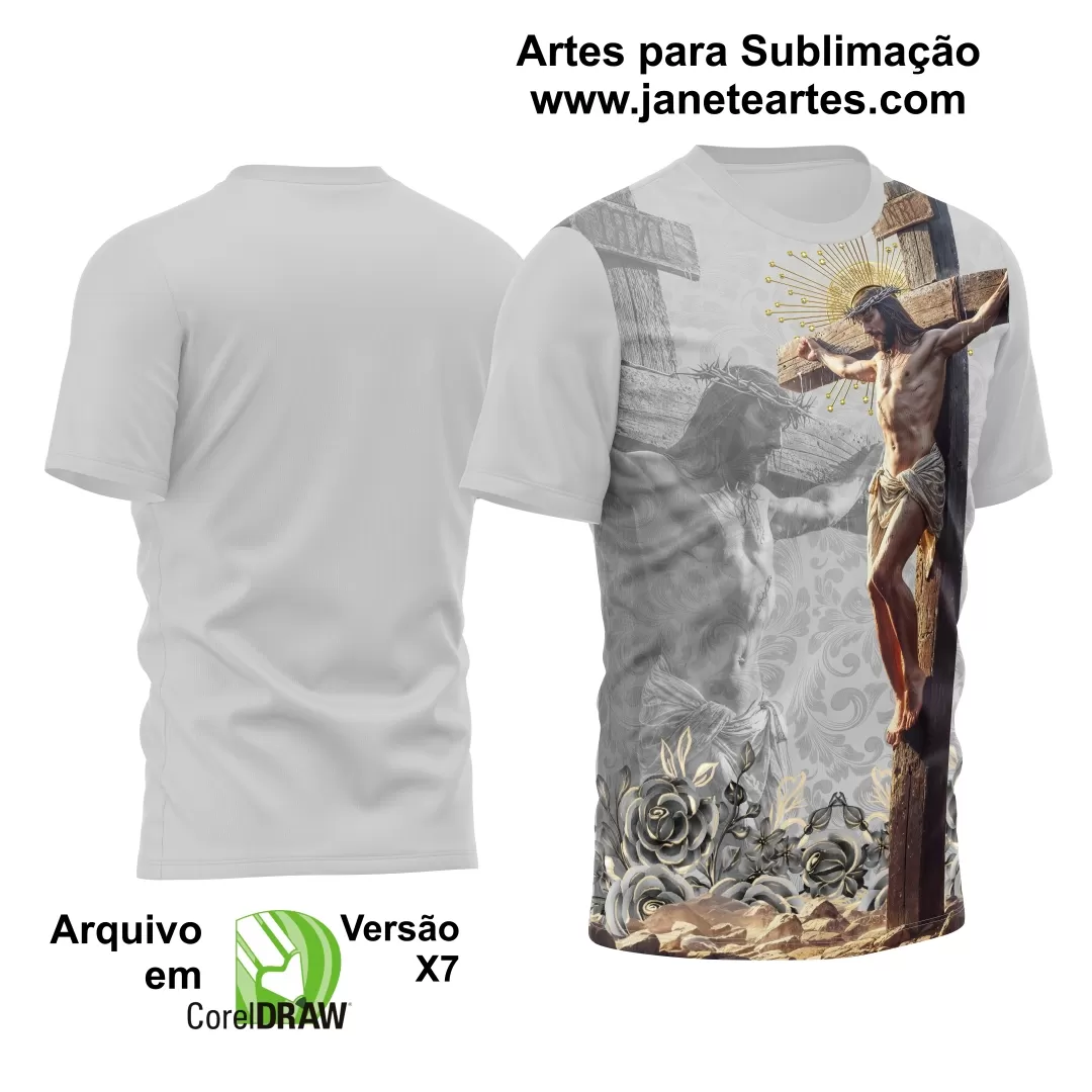 Arte Estampa Camisa Religião 2024 - Bom Jesus