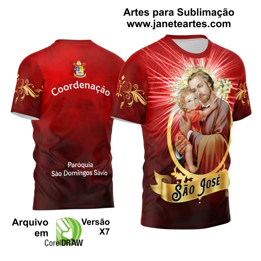 Arte Estampa Camisa Vetor Religião - São José 2024