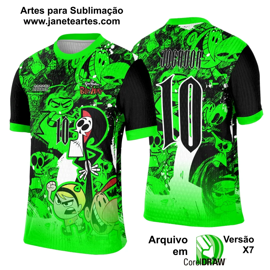Arte Template Camisa Interclasse Billy e Mandy - 0063 Arte Template Camisa Interclasse Billy e Mandy - 0063