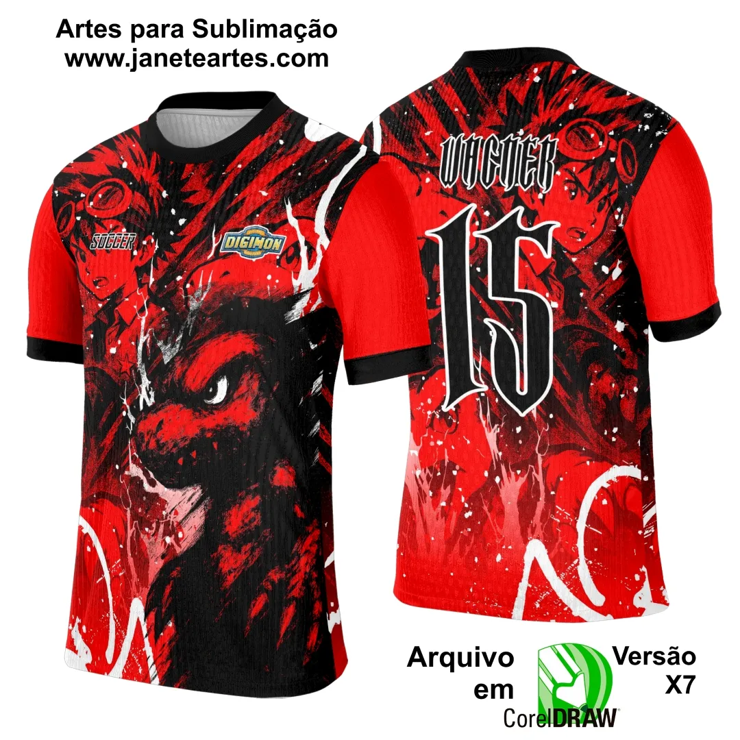 Arte Template Camisa Interclasse Digimon - 0053