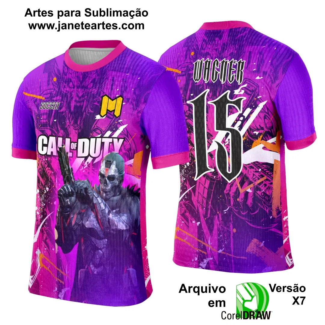 Arte Template Camisa Interclasse Game Call of Duty - 0123
