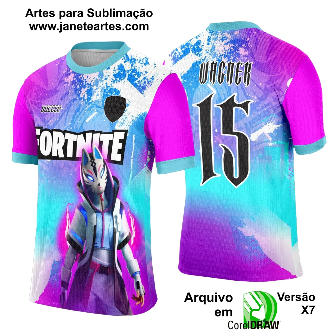 Arte Template Camisa Interclasse Game Fortnite - 0112
