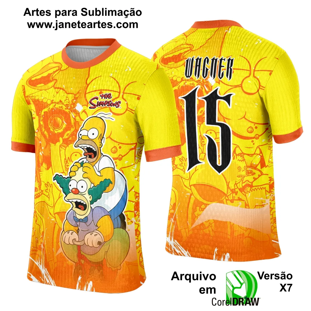 Arte Template Camisa Interclasse Homer Simpson - 0044 Arte Template Camisa Interclasse Homer Simpson - 0044