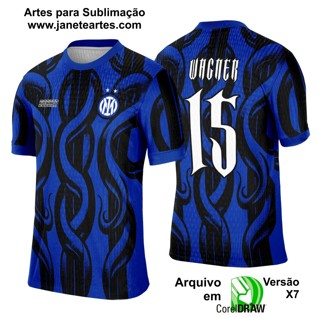 Arte Template Camisa Interclasse INTER DE MILAN - 0143 | Janete Artes Arte Template Camisa Interclasse INTER DE MILAN - 0143 - Janete Artes