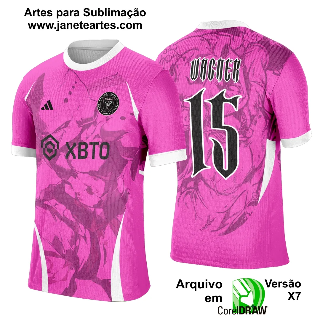 Arte Template Camisa Interclasse Inter Miami Conceito Majin Boo madinbu - 0096