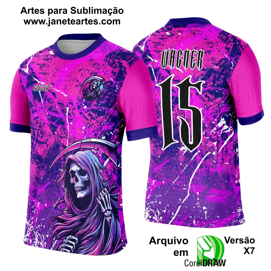 Arte Template Camisa Interclasse Morte Ceifador - 0144 | Janete Artes Arte Template Camisa Interclasse Morte Ceifador - 0144 - Janete Artes