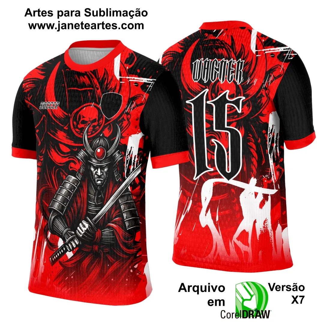 Arte Template Camisa Interclasse Samurai - 0031