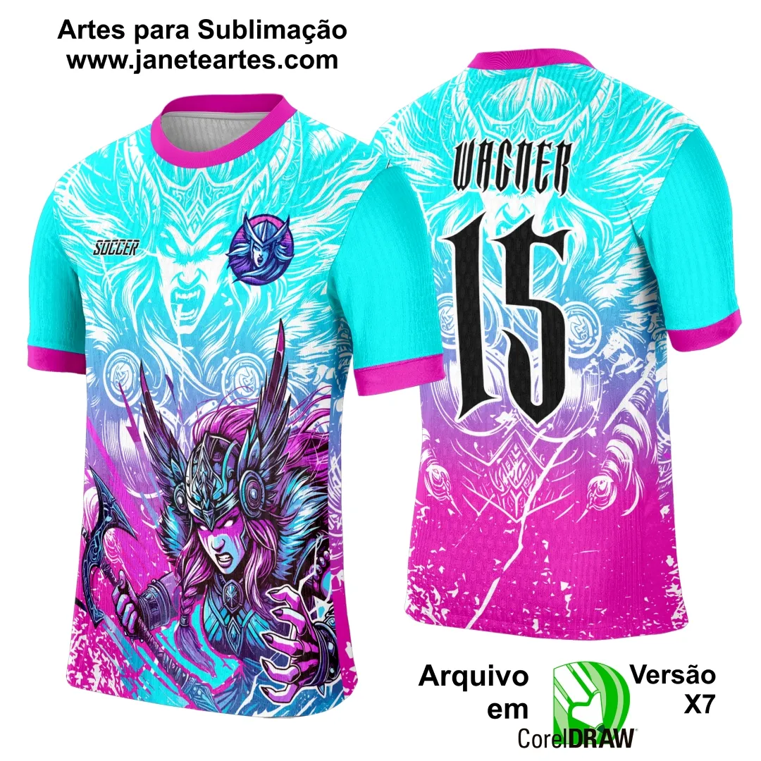 Arte Template Camisa Interclasse Valquíria 2025 - 0153 | Janete Artes Arte Template Camisa Interclasse Valquíria 2025 - 0153 - Janete Artes