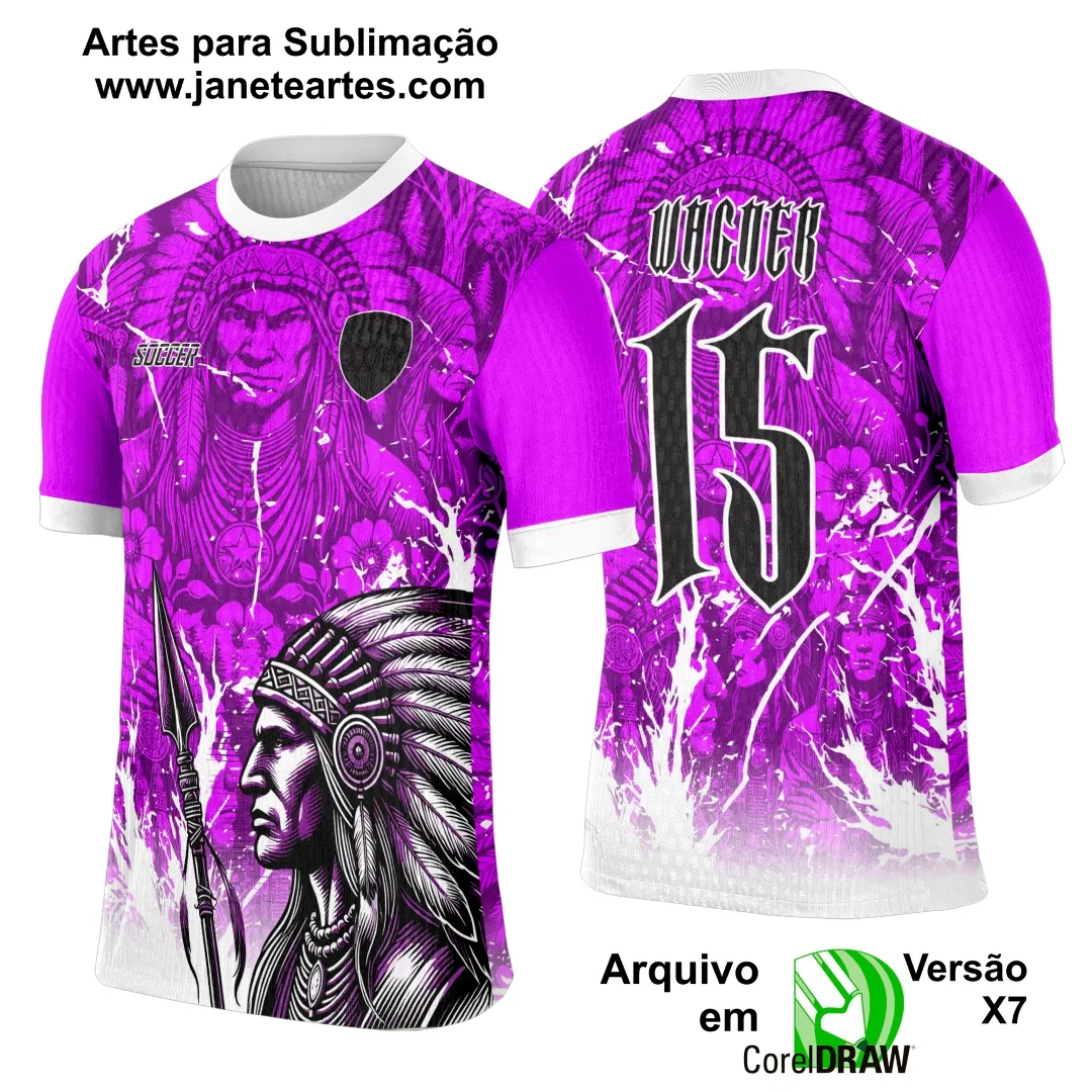 Arte Template Camisa Interclasse Índio Americano - 0097