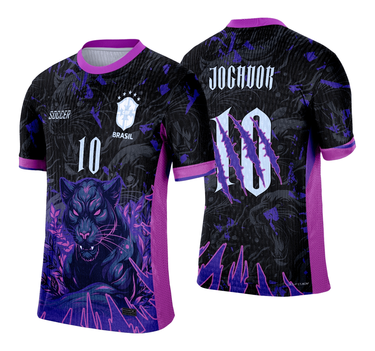 Camiseta unissex preta com logo no peito e estampa grande nas costas com tema Interclasse Pantera, ideal para quem busca estilo marcante e confortável.