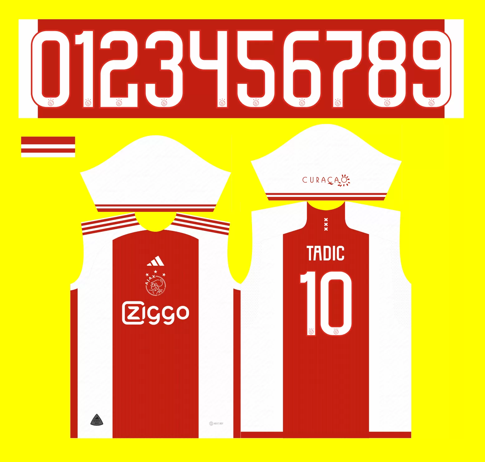Arte Vetor Camisa Ajax Titular 2023-24 x7