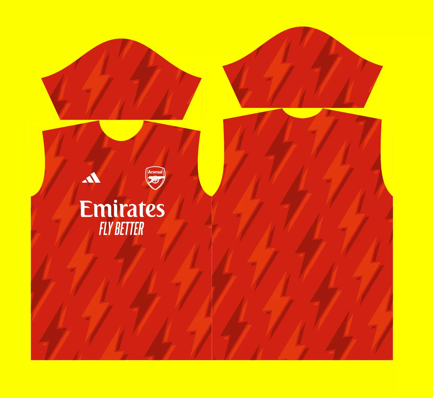 Arte Vetor Camisa Arsenal Pré-Jogo 2023-24 01
