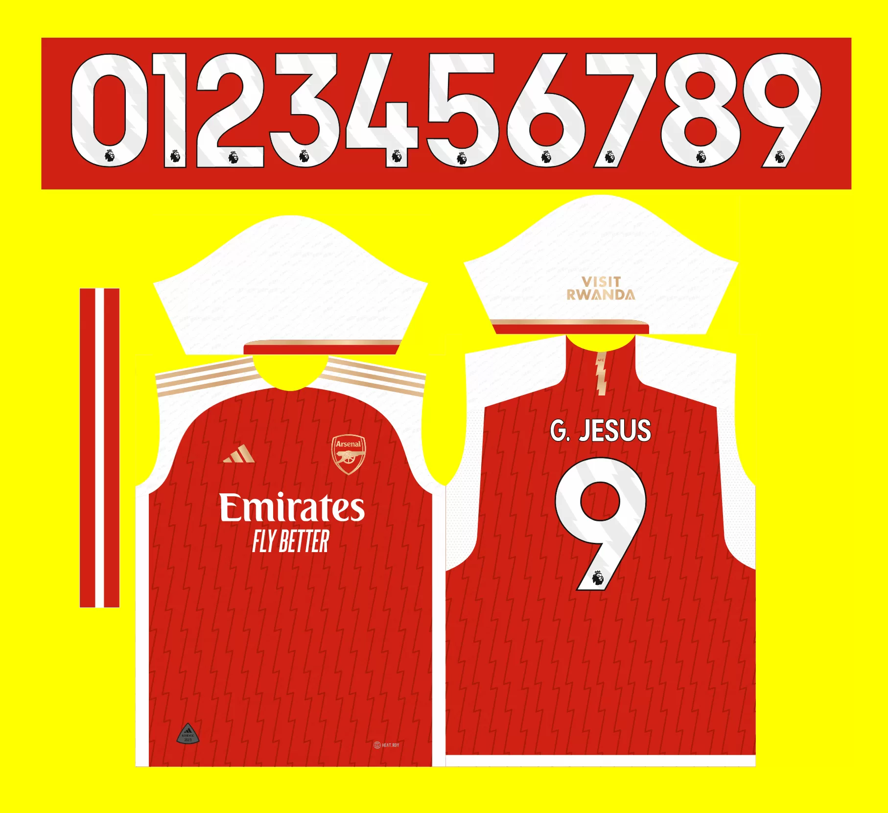 Arte Vetor Camisa Arsenal Pré-Jogo 2023-24 01