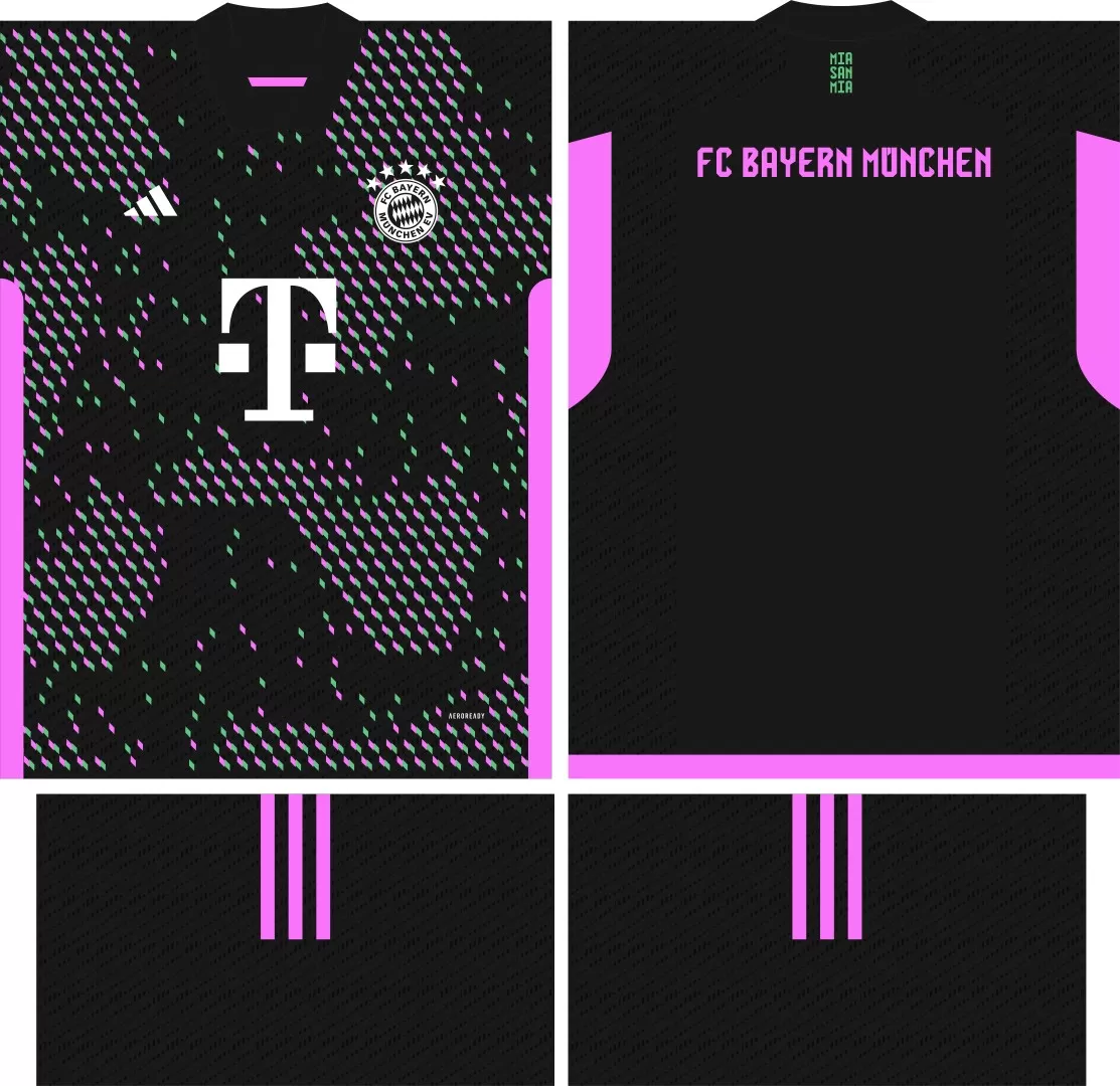 Arte Vetor Camisa Bayern Munchen Alternativa 2023-2024