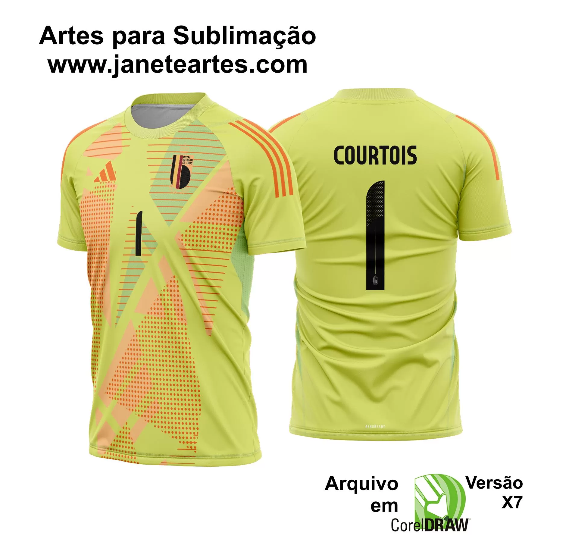 Arte Vetor Camisa Belgica Goleiro 2024 - 2025