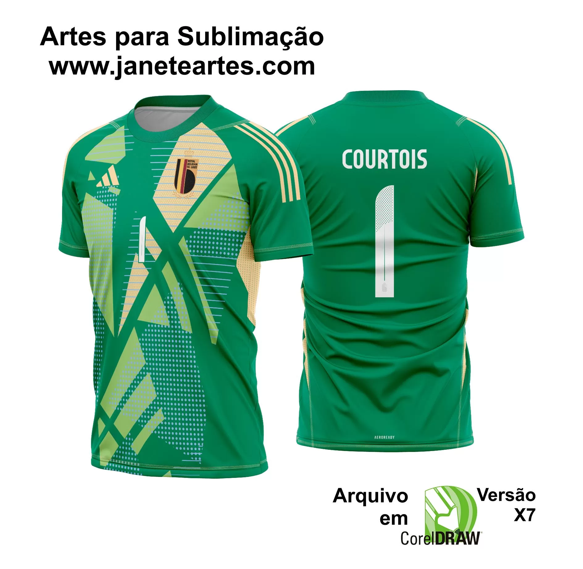 Arte Vetor Camisa Belgica Goleiro 2024 - 2025