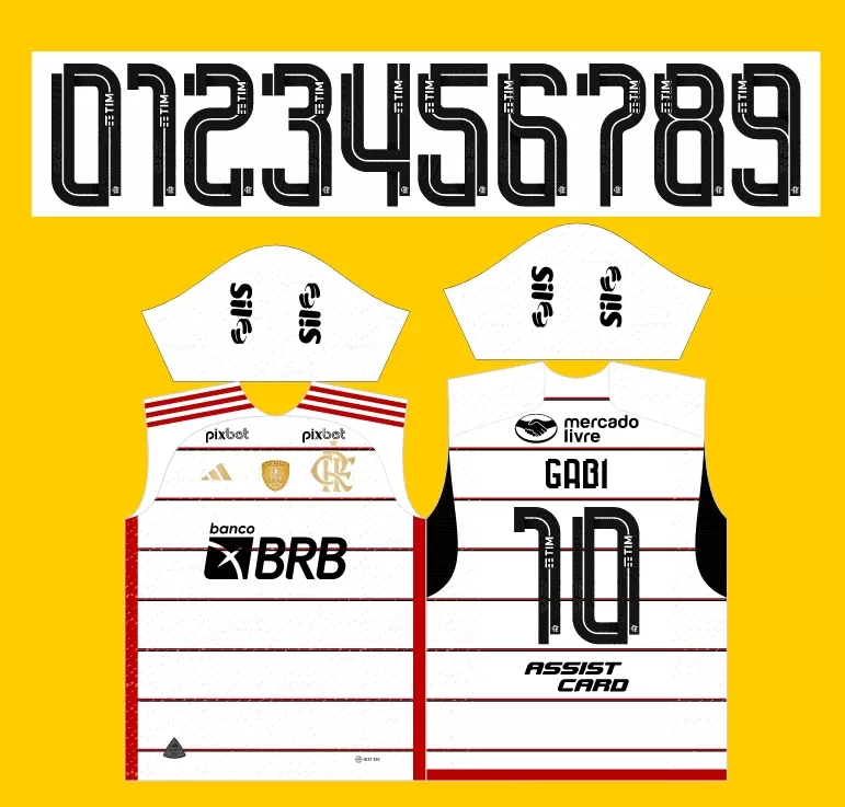 Arte Vetor Camisa Flamengo Pré-Jogo 2023 - 2024