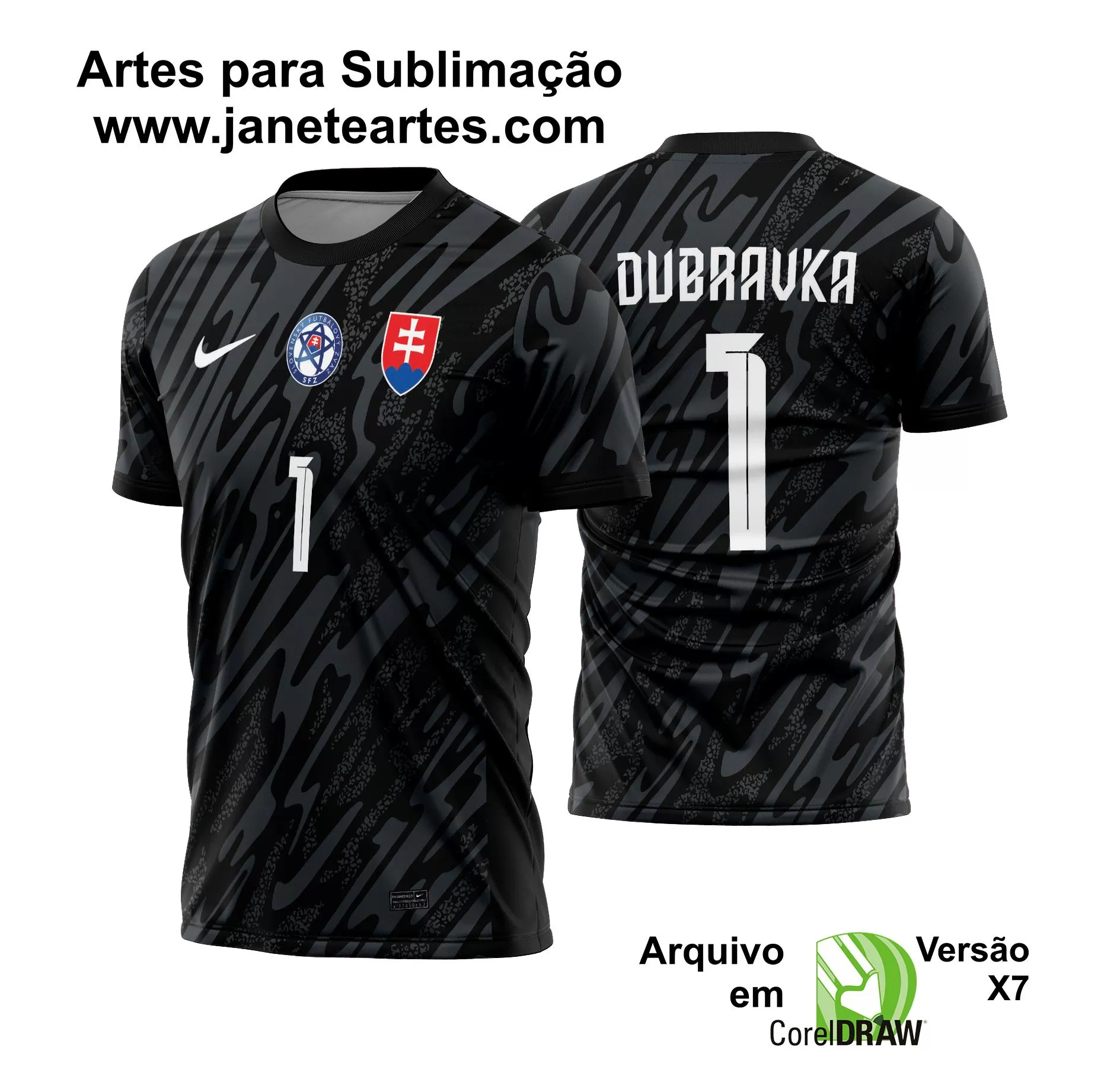 Arte Vetor Camisa Eslováquia Goleiro 2024 - 2025