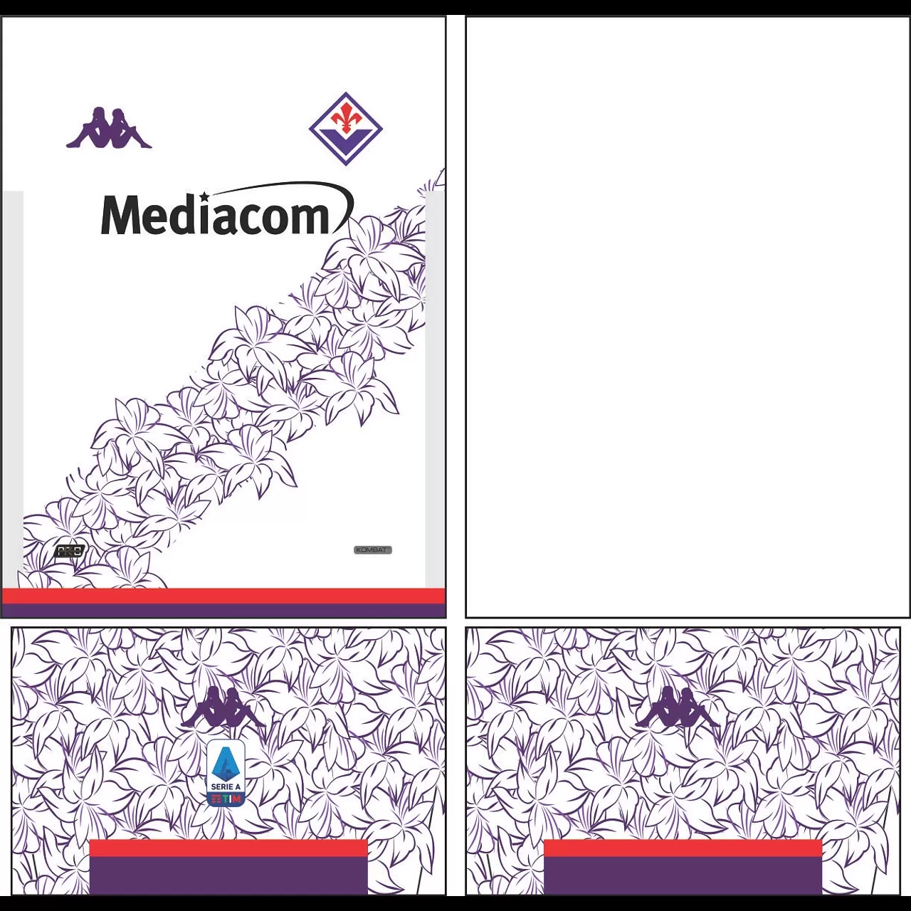 Arte Vetor Camisa Fiorentina Alternativa 2023 - 2024