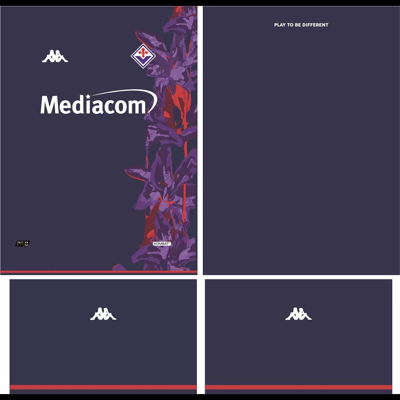 Camiseta unissex preta com logo no peito e estampa grande nas costas da Fiorentina Visita 2023-2024, ideal para torcedores que querem mostrar paixão pelo time com estilo moderno e urbano.