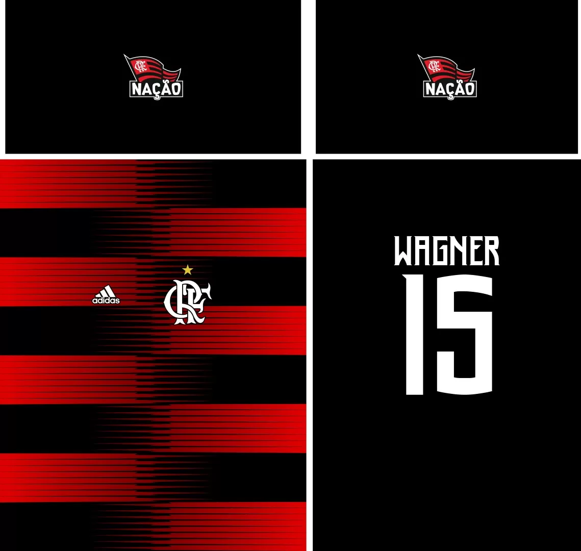 Arte Vetor Camisa Flamengo Pré-Jogo 2023-24 100% em vetor