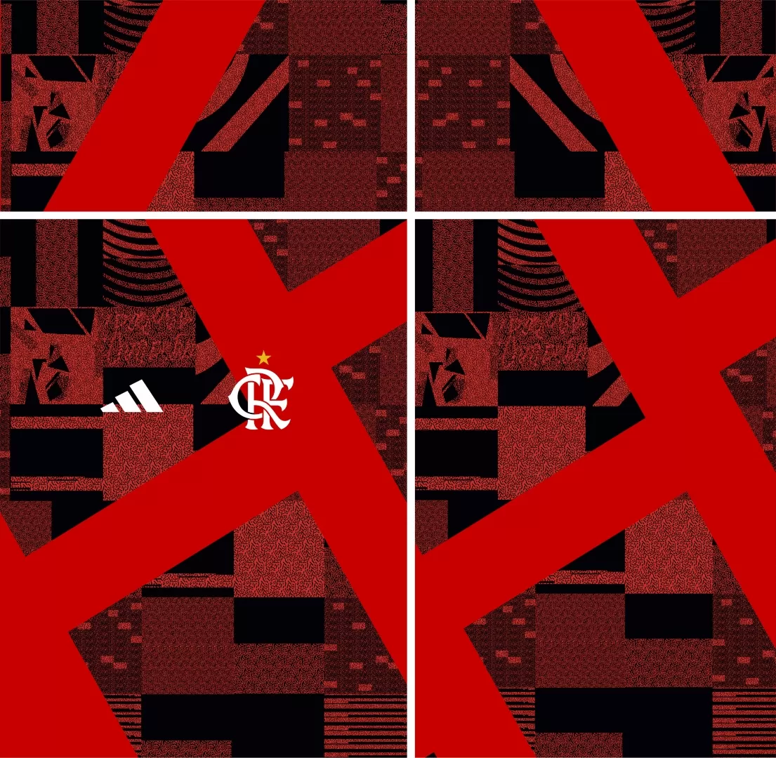 Camisa Flamengo Preta e Vermelha Home 2023/2024 – Todos os