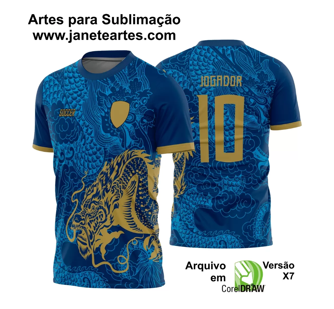 Arte Vetor Camisa de Interclasse Dragão com Fogo Roxo