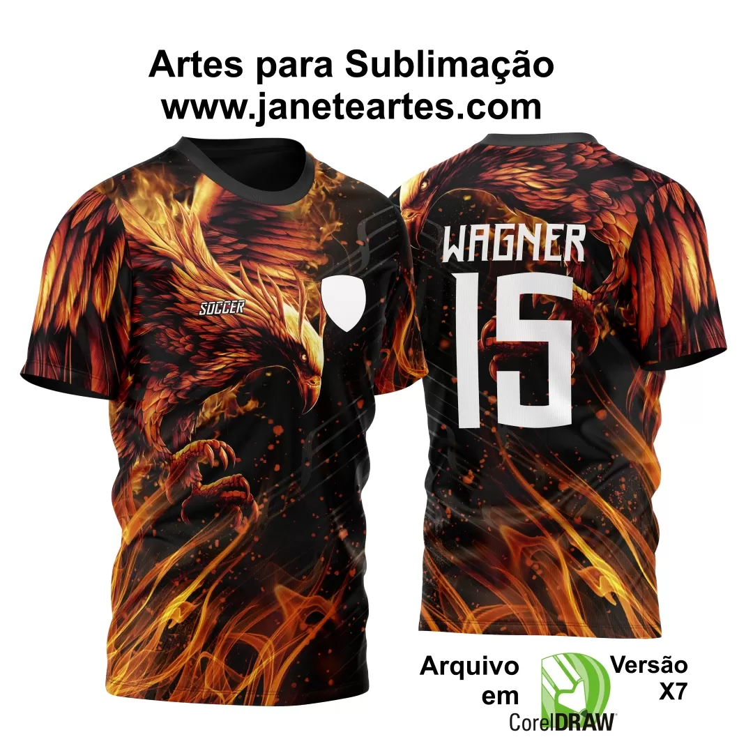 Arte Vetor Camisa InterClasse Fenix Fogo 2024 Modelo 03 | Janete Artes