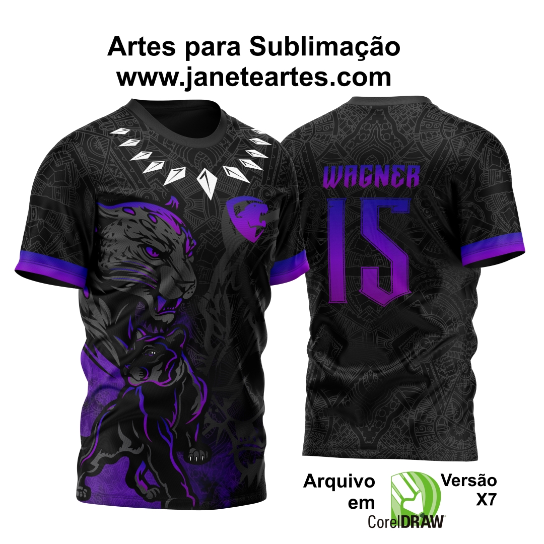 Arte Vetor Template Camisa para InterClasse Pantera Negra Padrão 2023  Vermelha